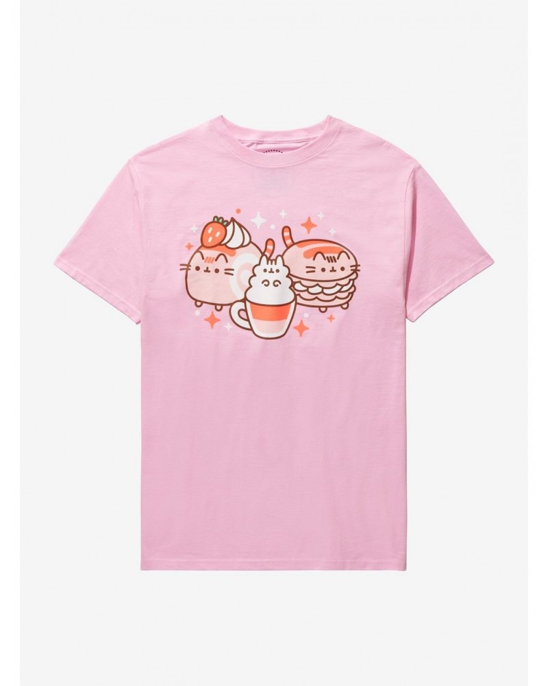 Pusheen Bakery Sweets Boyfriend Fit Girls T-Shirt $7.97 T-Shirts