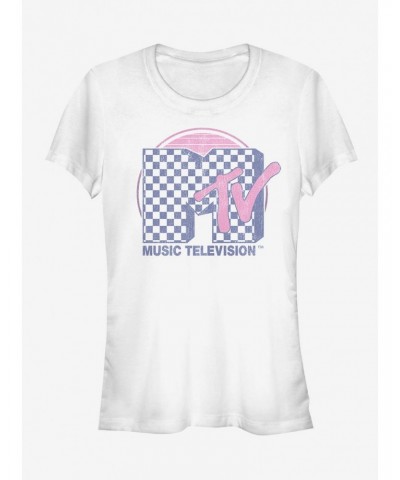 MTV Checkerboard Logo Girls T-Shirt $9.16 T-Shirts
