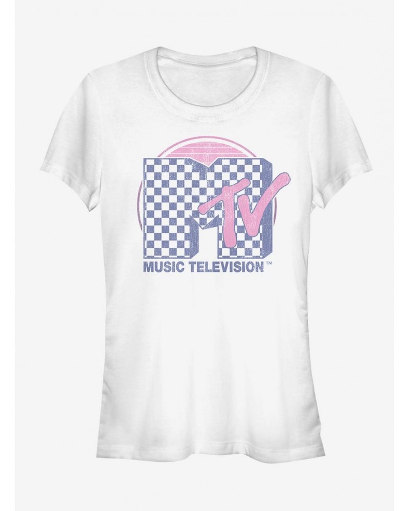 MTV Checkerboard Logo Girls T-Shirt $9.16 T-Shirts