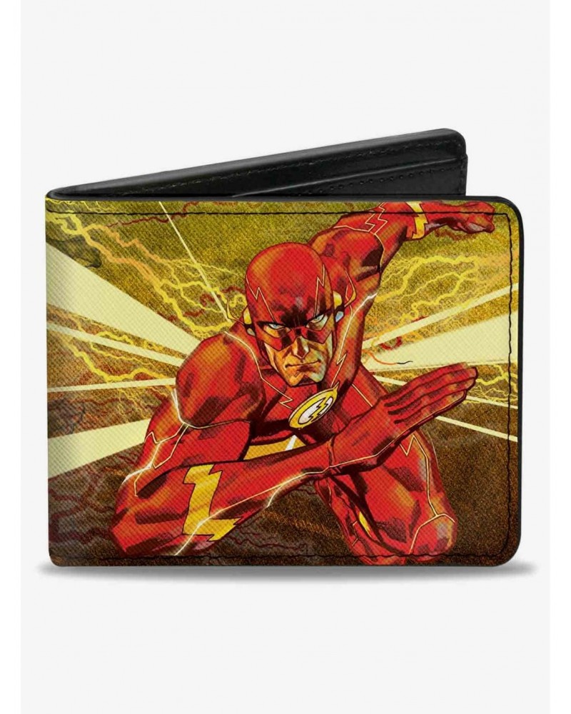 DC Comics The Flash Rebirth Running Action Pose Rays Bifold Wallet $8.15 Wallets