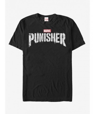 Marvel Punisher White TV Logo T-Shirt $8.03 T-Shirts