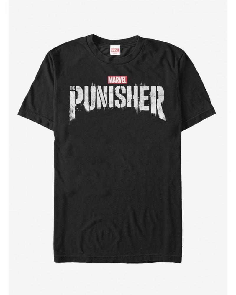 Marvel Punisher White TV Logo T-Shirt $8.03 T-Shirts