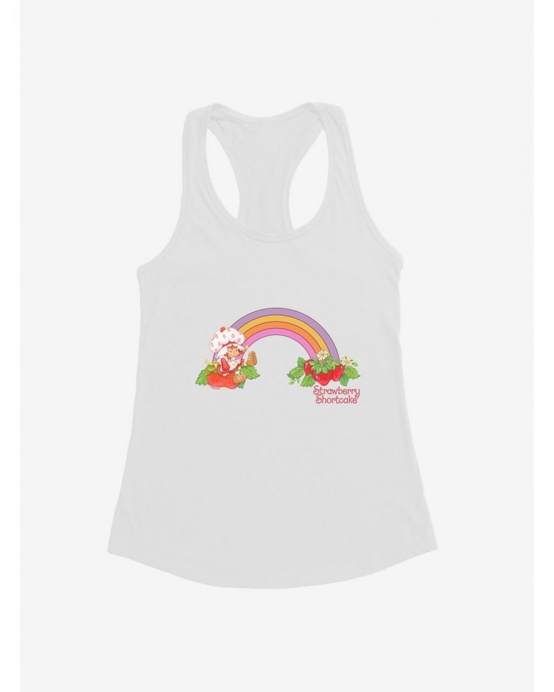 Strawberry Shortcake Strawberry Retro Rainbow Girls Tank $8.76 Tanks
