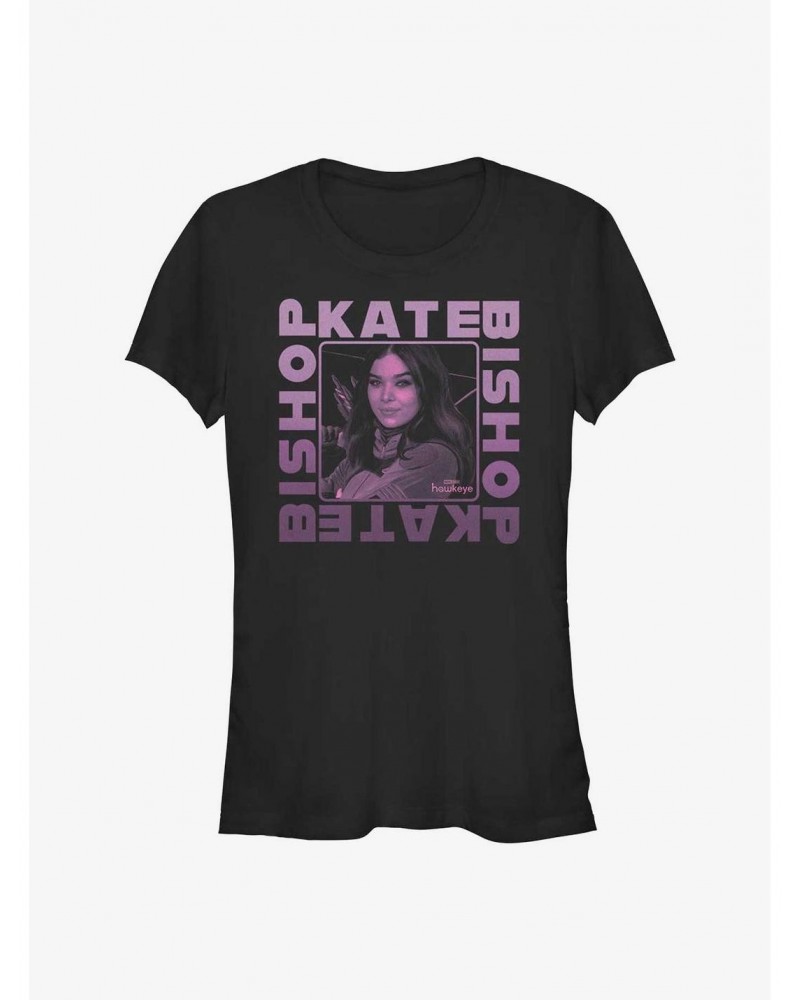 Marvel Hawkeye Kate Bishop Frame Girls T-Shirt $7.37 T-Shirts