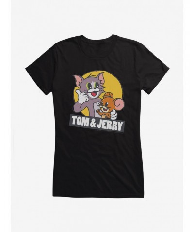 Tom and Jerry Duo Photo Girls T-Shirt $7.77 T-Shirts