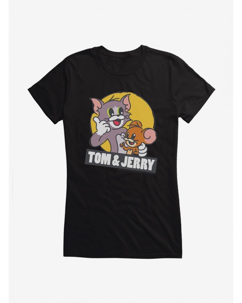 Tom and Jerry Duo Photo Girls T-Shirt $7.77 T-Shirts
