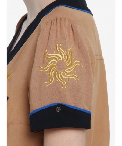 Shadow And Bone Alina Military Girls Tie-Front Woven Button-Up $11.49 Button-Up