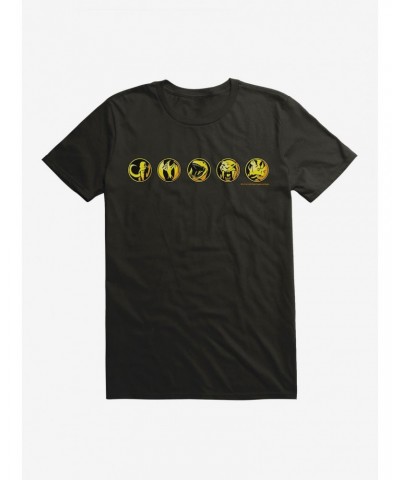 Mighty Morphin Power Rangers Morph Gold Symbols T-Shirt $6.12 T-Shirts