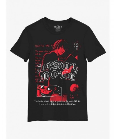 Death Note Red Collage Boyfriend Fit Girls T-Shirt $14.52 T-Shirts