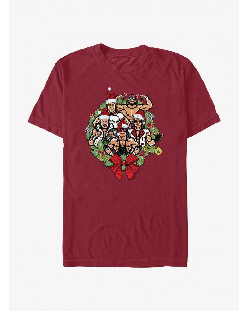 WWE Holiday Legends Wreath T-Shirt $7.65 T-Shirts