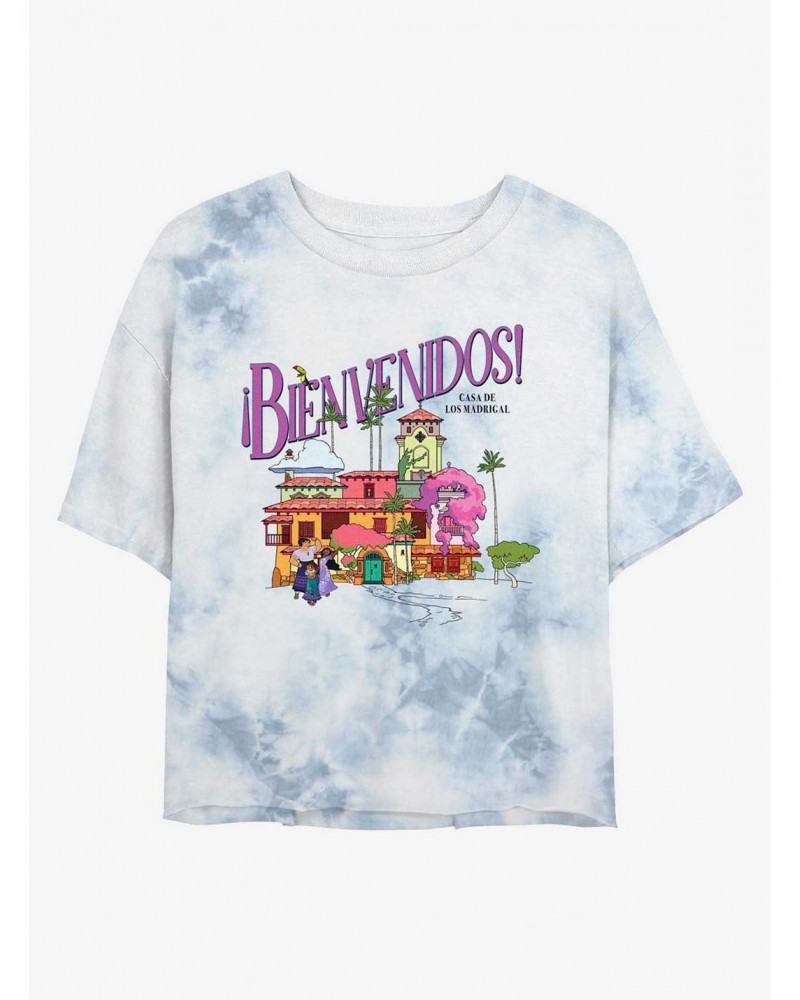 Disney Encanto Welcome In Spanish Tie-Dye Girls Crop T-Shirt $10.69 T-Shirts