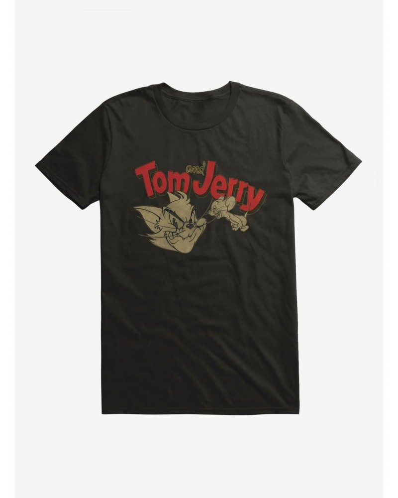 Tom And Jerry Retro Portrait T-Shirt $7.07 T-Shirts