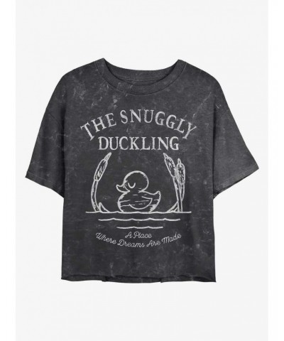 Disney Tangled The Snuggly Duckling Mineral Wash Crop Girls T-Shirt $5.24 T-Shirts