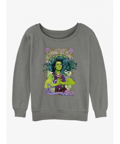 Marvel Hulk She-Hulk Nouveau Girls Slouchy Sweatshirt $11.51 Sweatshirts