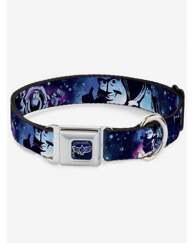 Disney Pixar Toy Story Buzz Lightyear Poses Galaxy Seatbelt Buckle Dog Collar $7.47 Pet Collars