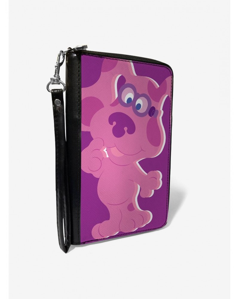 Blue's Clues Magenta Full Body Smiling Pose Zip Around Wallet $13.26 Wallets
