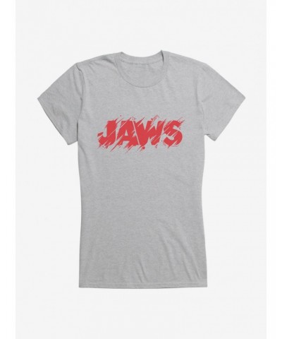 Jaws Classic Thrash Title Script Girls T-Shirt $9.56 T-Shirts