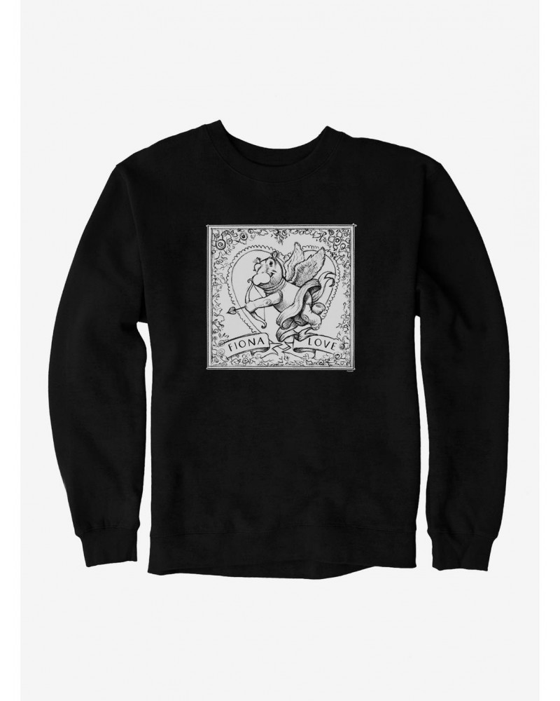 Fiona The Hippo Valentine's Day Cupid Sketch Sweatshirt $10.92 Sweatshirts