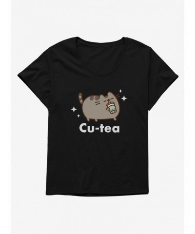Pusheen Sips Cu-Tea Girls T-Shirt Plus Size $10.76 T-Shirts