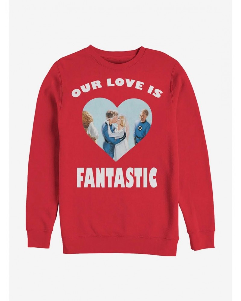 Marvel Fantastic Four Fantastic Love Crew Sweatshirt $10.92 Sweatshirts