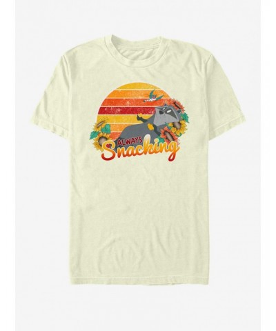 Disney Pocahontas Meeko Snacks T-Shirt $5.93 T-Shirts