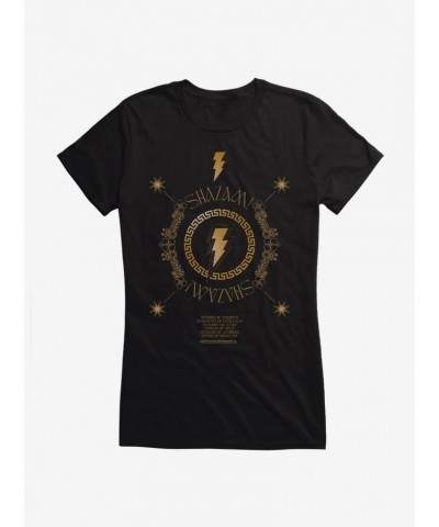 DC Comics Shazam!: Fury Of The Gods Greek Art Girls T-Shirt $7.57 T-Shirts
