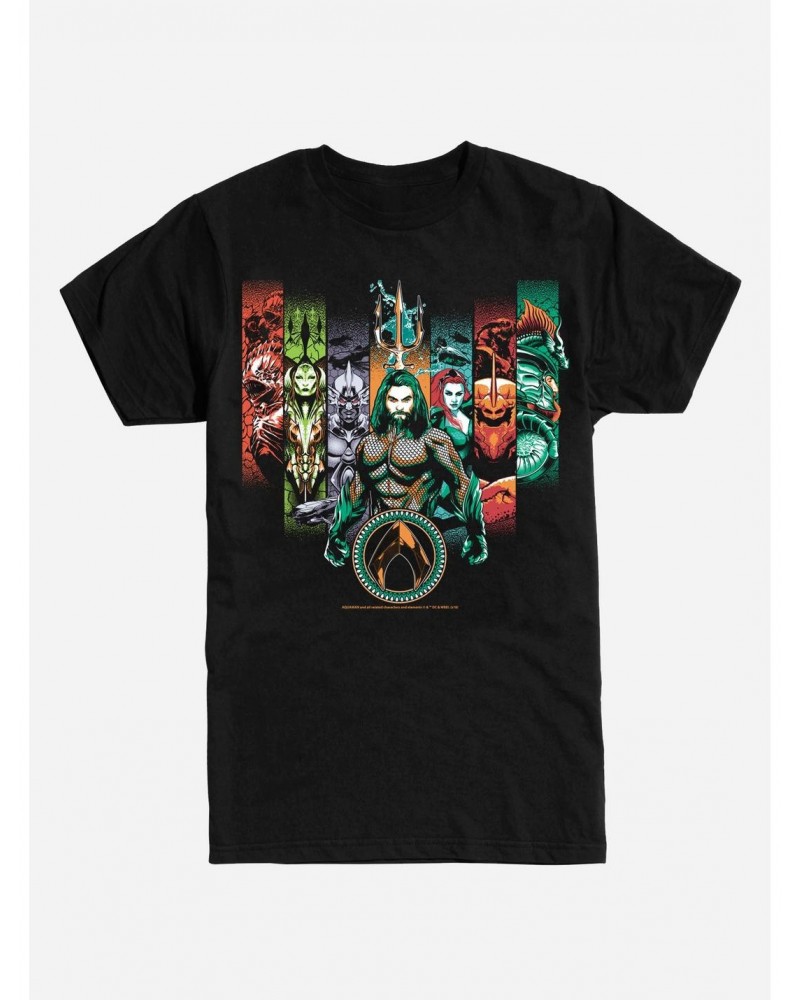 DC Comics Aquaman Character Lineup T-Shirt $9.37 T-Shirts