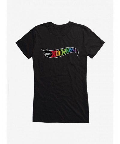 Hot Wheels Pride Rainbow Letters Logo T-Shirt $7.17 T-Shirts