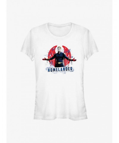 The Boys Homelander Symbol of Peace Girls T-Shirt $5.82 T-Shirts