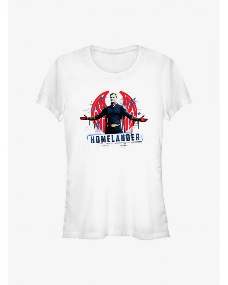 The Boys Homelander Symbol of Peace Girls T-Shirt $5.82 T-Shirts