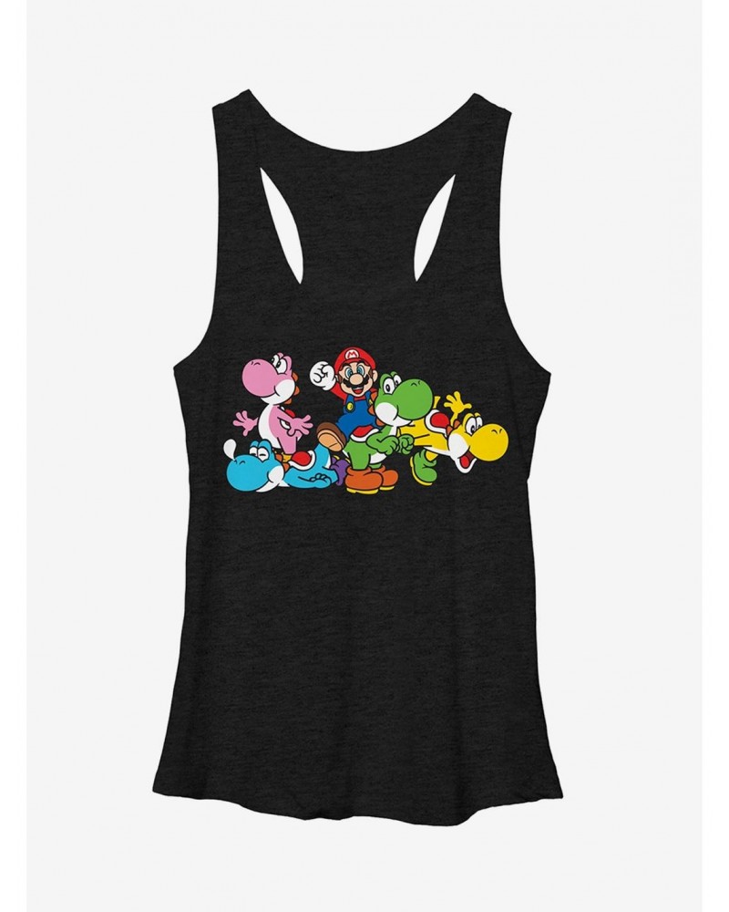 Super Mario Yoshi in Many Colors Girls Tanks $9.74 Tanks