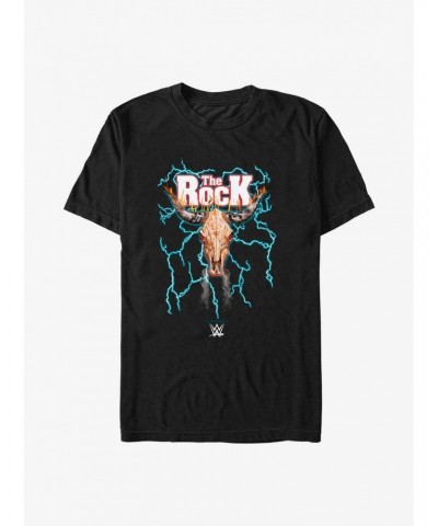 WWE The Rock Lightning Bull Skull Logo T-Shirt $6.88 T-Shirts