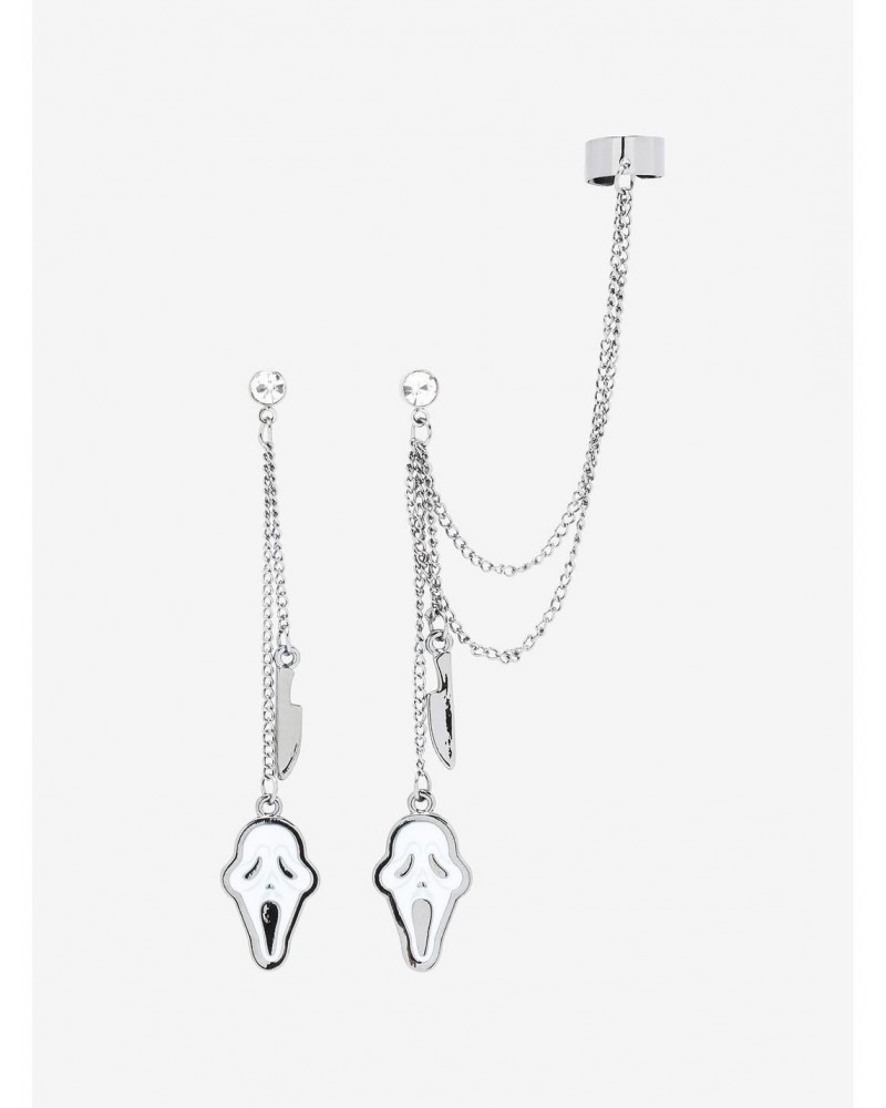 Scream Ghost Face Cuff Earrings $4.65 Earrings