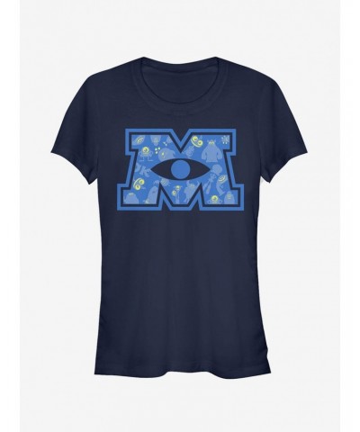 Disney Pixar Monsters Inc M Eyeball Logo Girls T-Shirt $8.76 T-Shirts