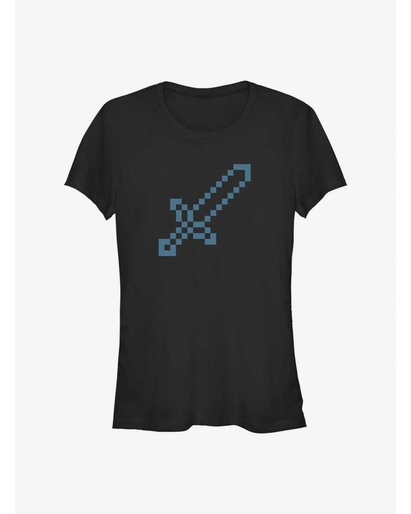 Minecraft Sword Icon Girls T-Shirt $9.56 T-Shirts