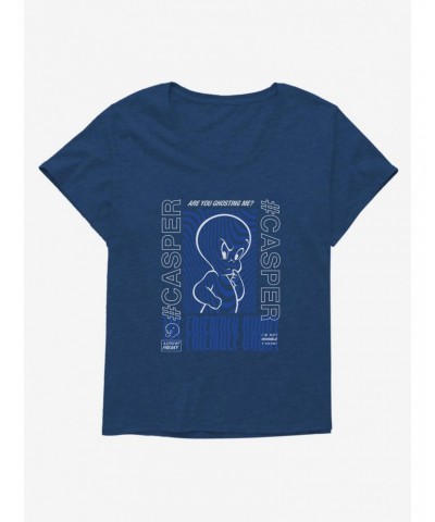 Casper The Friendly Ghost Virtual Raver Swirl Ghost Girls T-Shirt Plus Size $10.12 T-Shirts