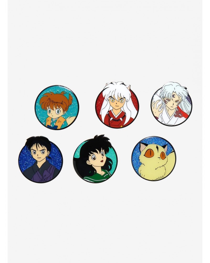 InuYasha Glitter Characters Blind Box Enamel Pin $3.25 Pins