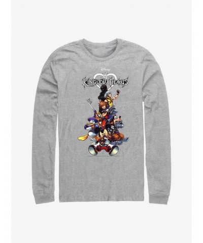 Disney Kingdom Hearts Group With Logo Long-Sleeve T-Shirt $10.26 T-Shirts