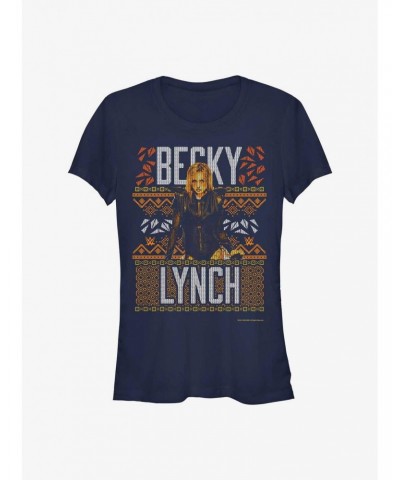 WWE Becky Lynch Ugly Christmas Girls T-Shirt $9.16 T-Shirts