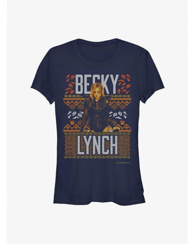 WWE Becky Lynch Ugly Christmas Girls T-Shirt $9.16 T-Shirts