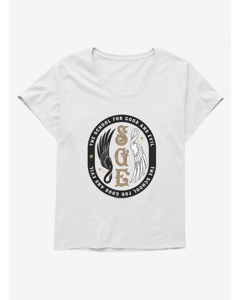 The School For Good And Evil Swan Emblem Girls T-Shirt Plus Size $10.05 T-Shirts