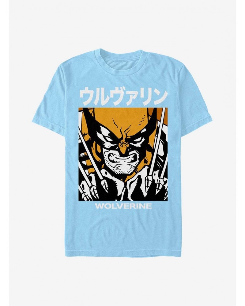 Marvel Wolverine Japanese Text Block T-Shirt $7.77 T-Shirts