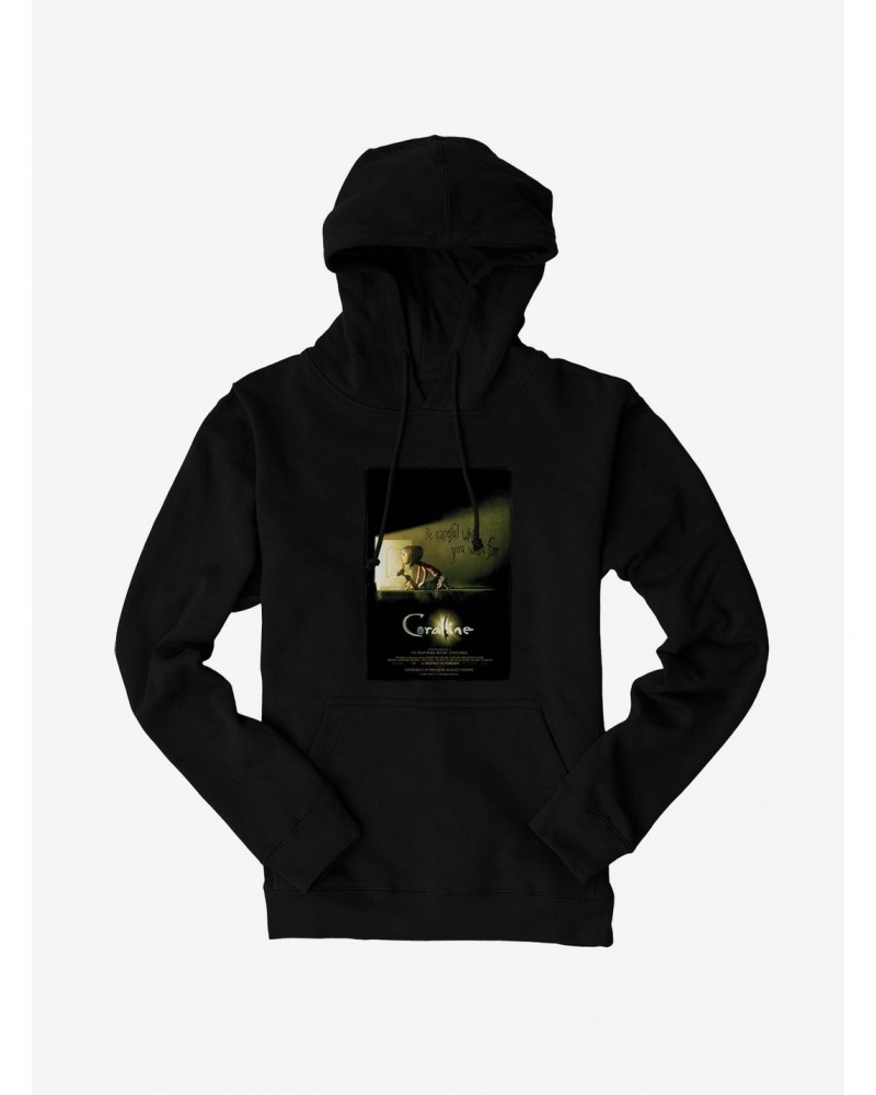 Coraline Be Careful Poster Hoodie $20.21 Hoodies