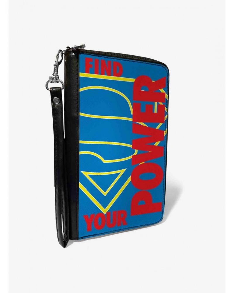 DC Comics Superman Shield Find Your Power Zip Around Wallet $15.36 Wallets