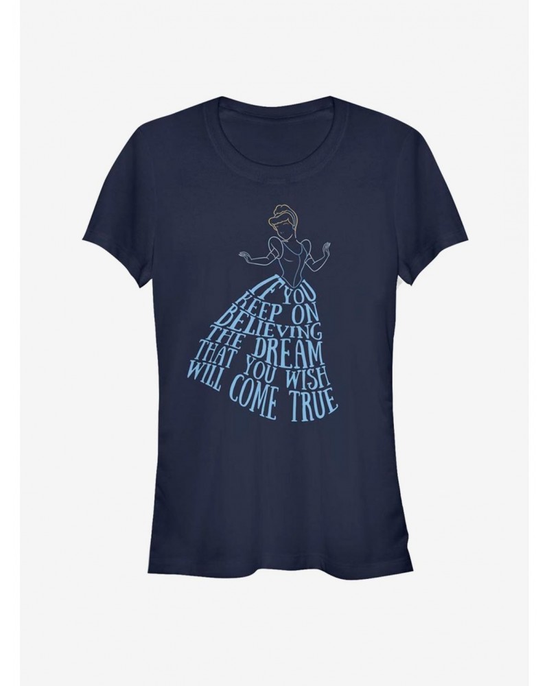 Disney Cinderella Classic Believe Girls T-Shirt $10.21 T-Shirts