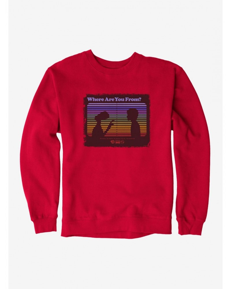 E.T. 40th Anniversary Where Are You From E.T And Elliott Silhouette Sweatshirt $11.07 Sweatshirts