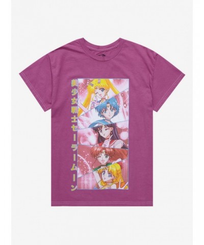 Sailor Moon Crystal Panel Boyfriend Fit Girls T-Shirt $7.96 T-Shirts