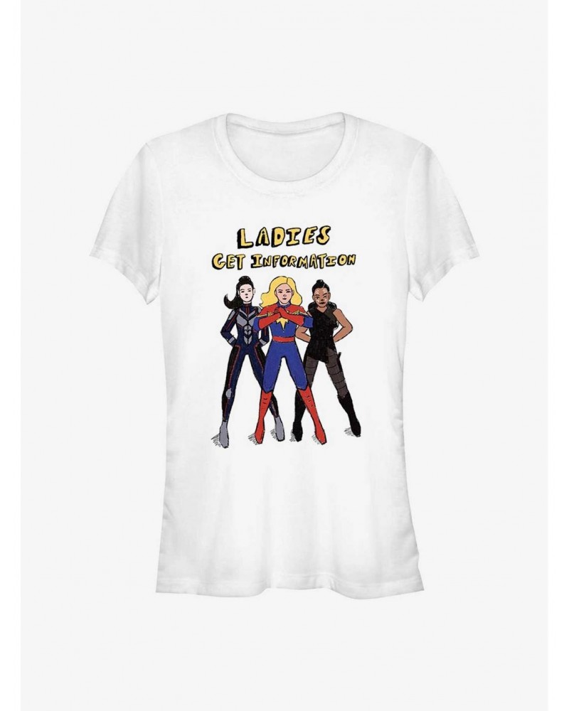 Marvel Ms. Marvel Ladies Get Info Girls T-Shirt $8.37 T-Shirts