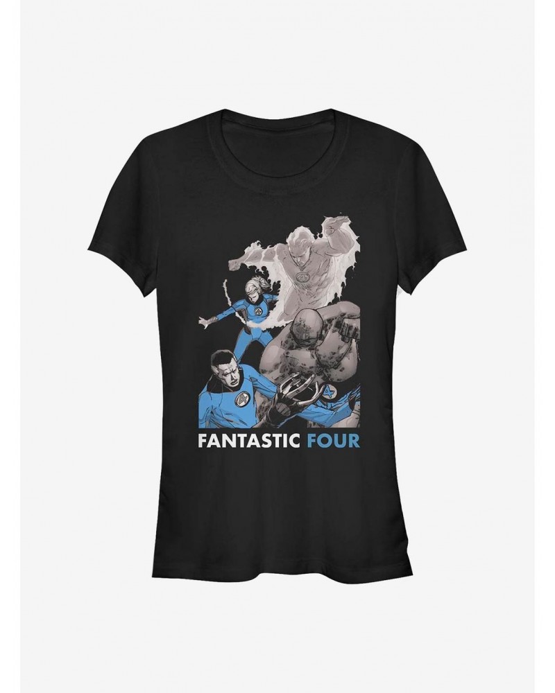 Marvel Fantastic Four The Four Girls T-Shirt $9.36 T-Shirts