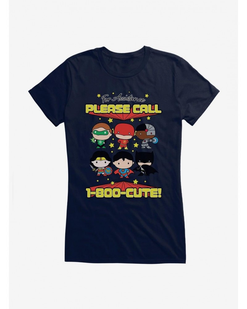 DC Comics Chibi Justice League Call Cute Girls T-Shirt $6.77 T-Shirts